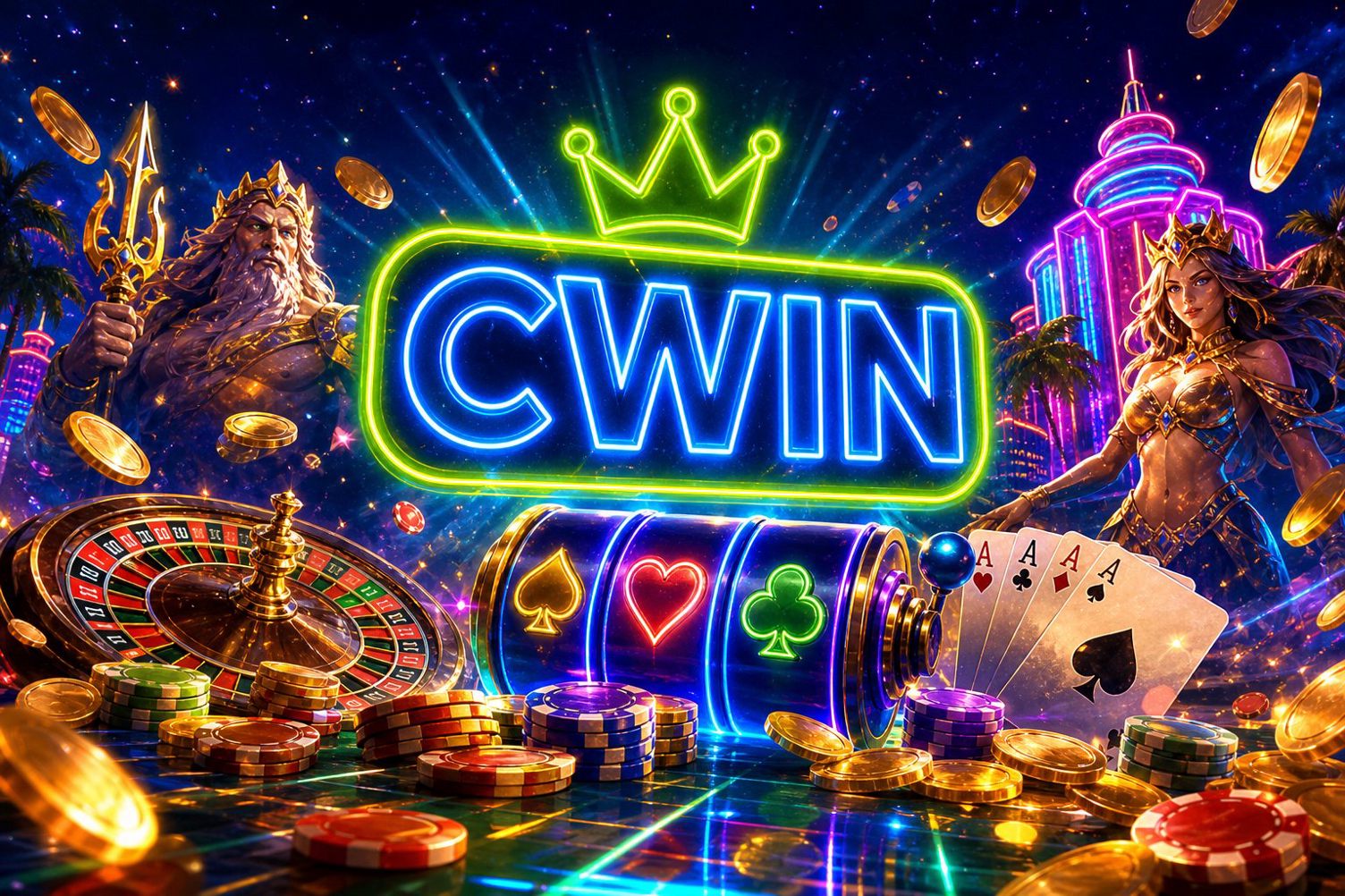 Ảnh bìa trò chơi Super Ace trên CWIN với giao diện sặc sỡ